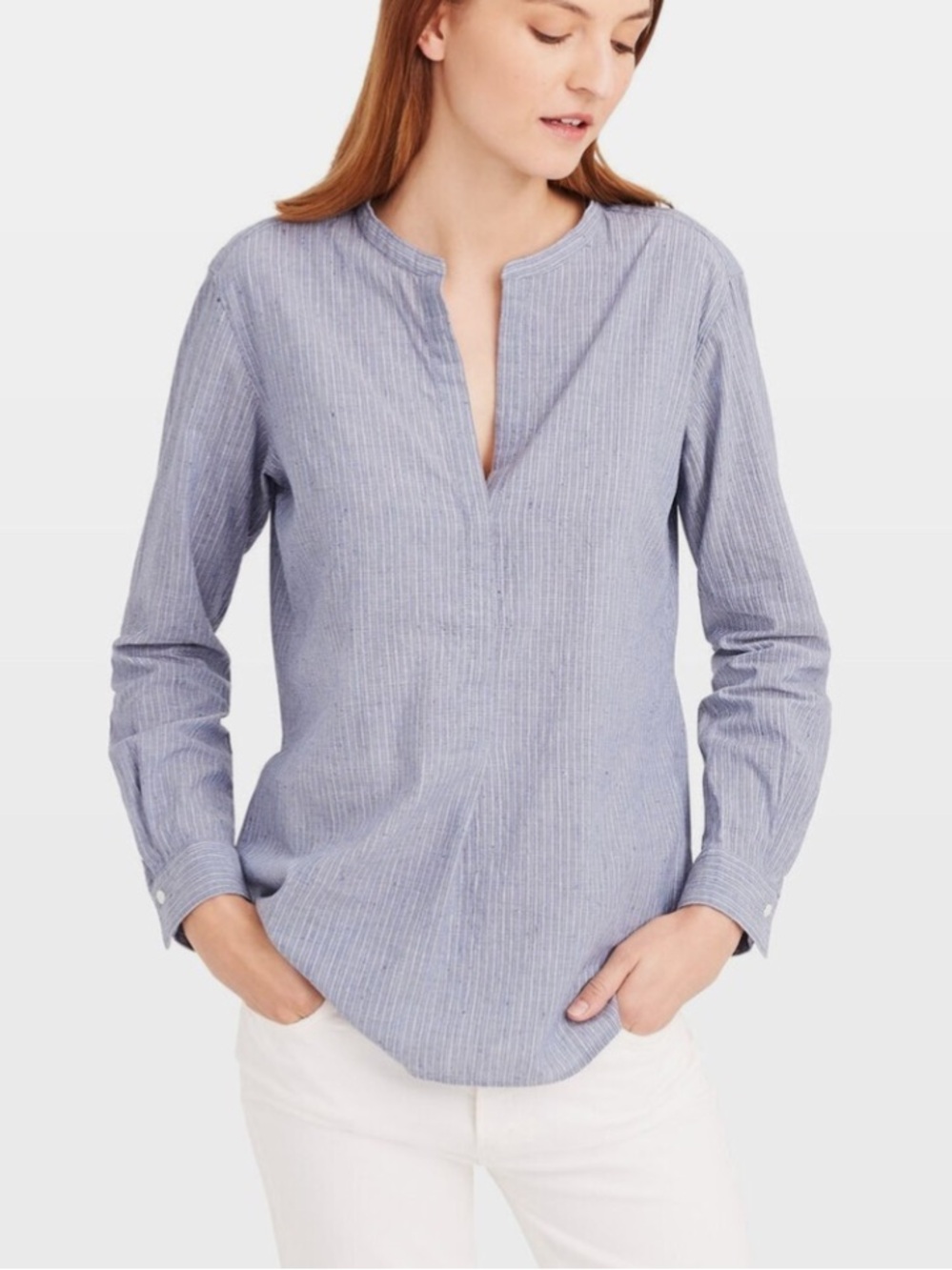Hartford Classics Carta Blue Stripe Lightweight Shirt 4